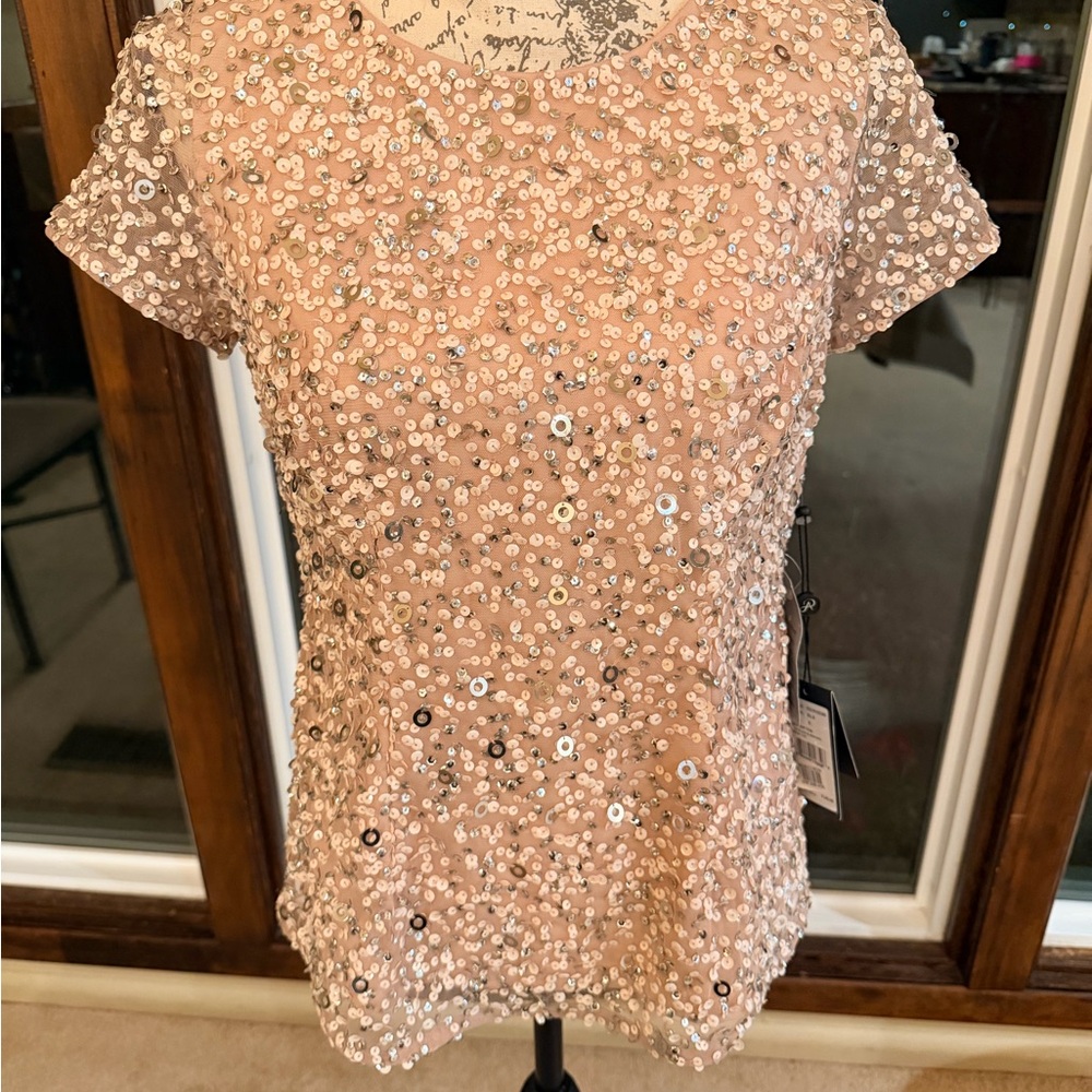 Adrianna Papell Women’s Blouse Sequin NWT